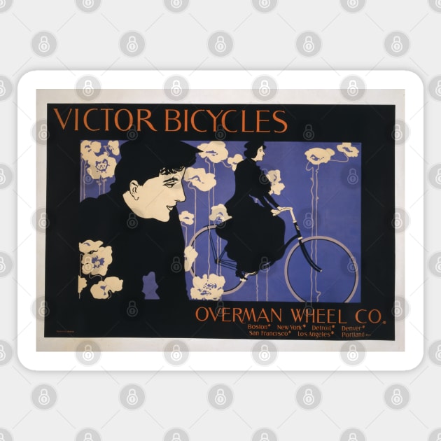 Bicycles Vintage Advertising Sticker by CozyCanvas